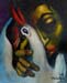 1949 Face and bird 240x200mm_JM264