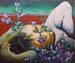 1973 Reclining figure with Sweet Peas 480x560mm_JM1143