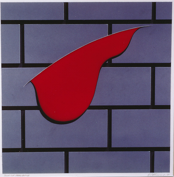 Norman CATHERINE "Short cut draw blood", 1980 - airbrush - 33x32.5 cm