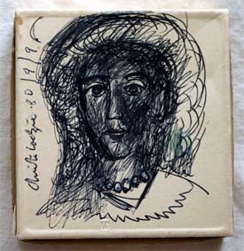 Christo COETZEE "Portrait 80/9/9", 1980 - ball point sketch
