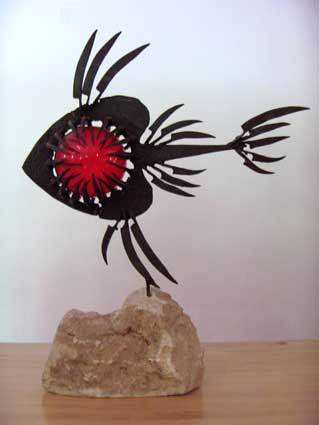 Jorge MEALHA "Fish eye" ("Peixolho"), 1972 sculpture 66x55 cm