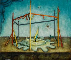  Alexis PRELLER "The candle", abt. 1948, oil/canvas board - 19x21.5 cm (Bonhams 30-01-2007 Lot 203) 